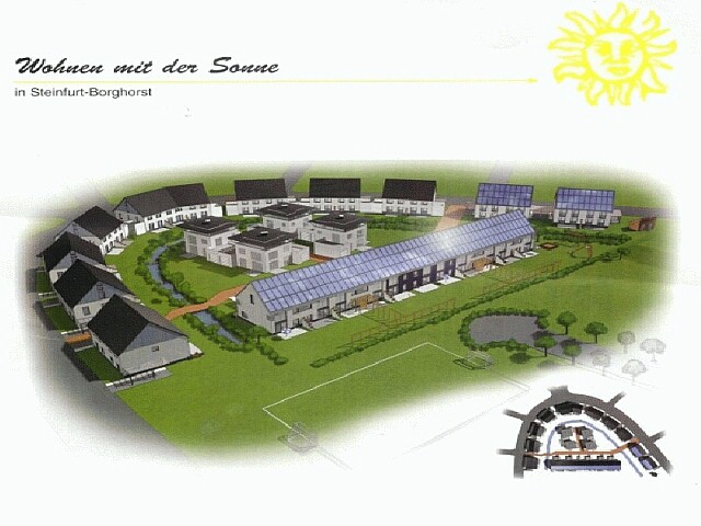 Die Solarsiedlung in Borghorst (Computermodell)
